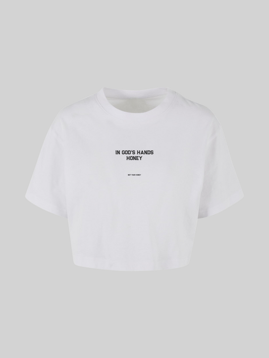IN GOD‘S HANDS HONEY CROPPED SHIRT