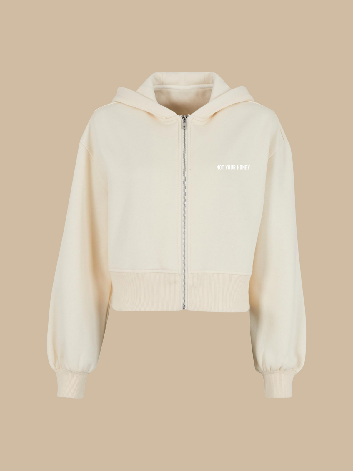 DESERT SAND HONEY CROPPED ZIP JACKET