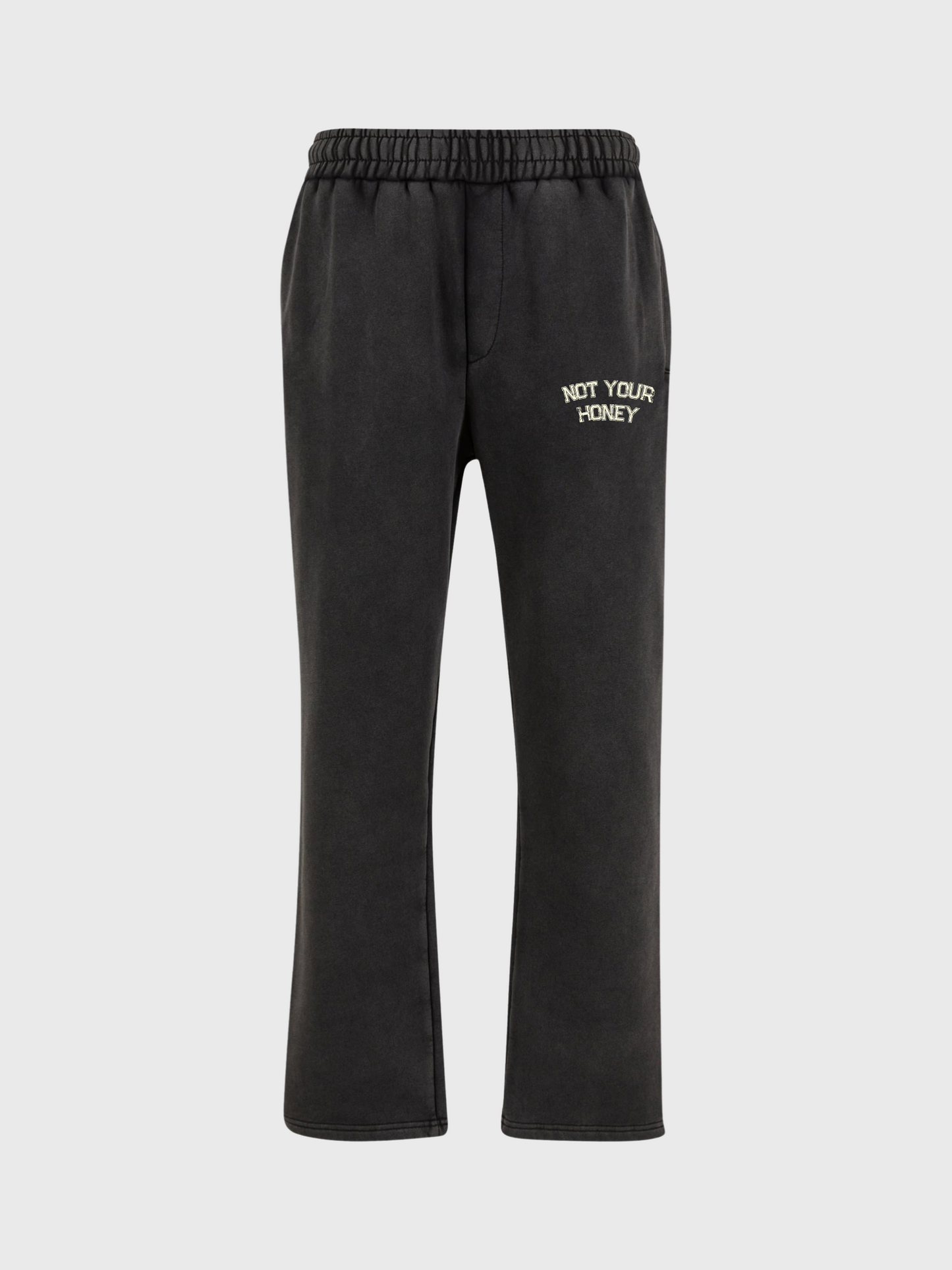 HEAVY ANTHRACITE HONEY WIDELEG PANTS