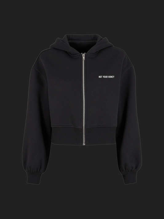 DUSTY NOIR HONEY CROPPED ZIP JACKET